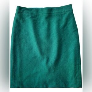 J. Crew Emerald Green Wool Emerald Green The Pencil Skirt Size 4